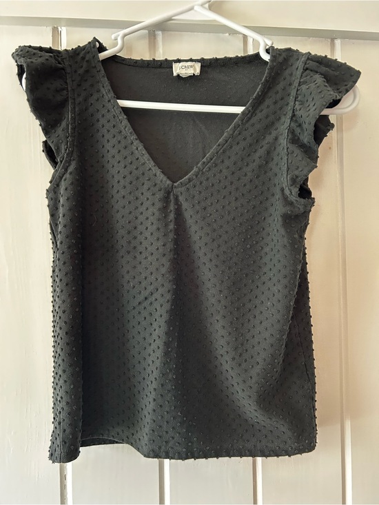 J. Crew Tops - J. Crew | Black Swiss Dot V-Neck